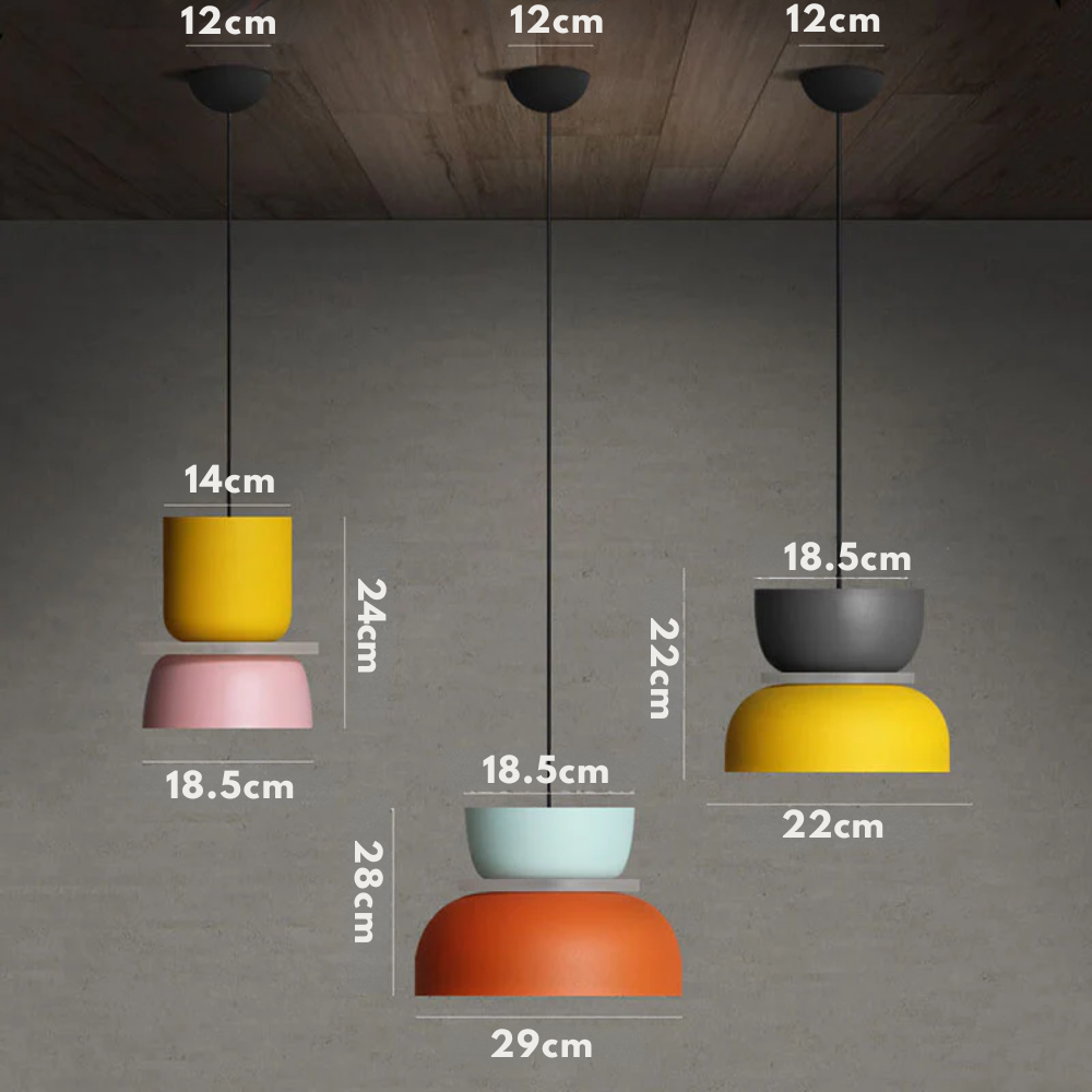 Nordycka kolorowa lampa wisząca