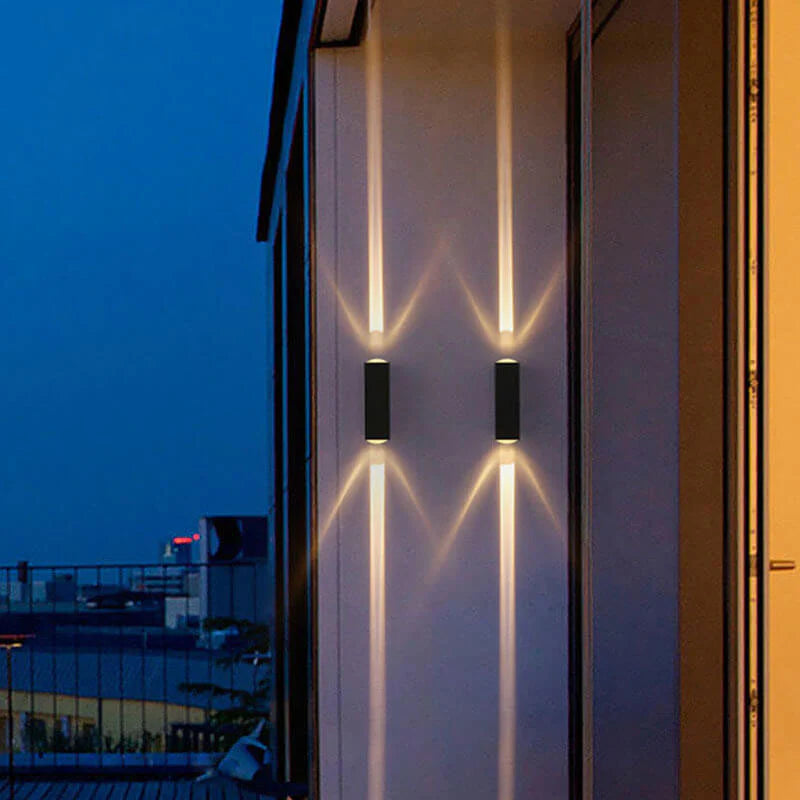 Nowoczesna wodoodporna prostokątna zewnętrzna lampa ścienna LED