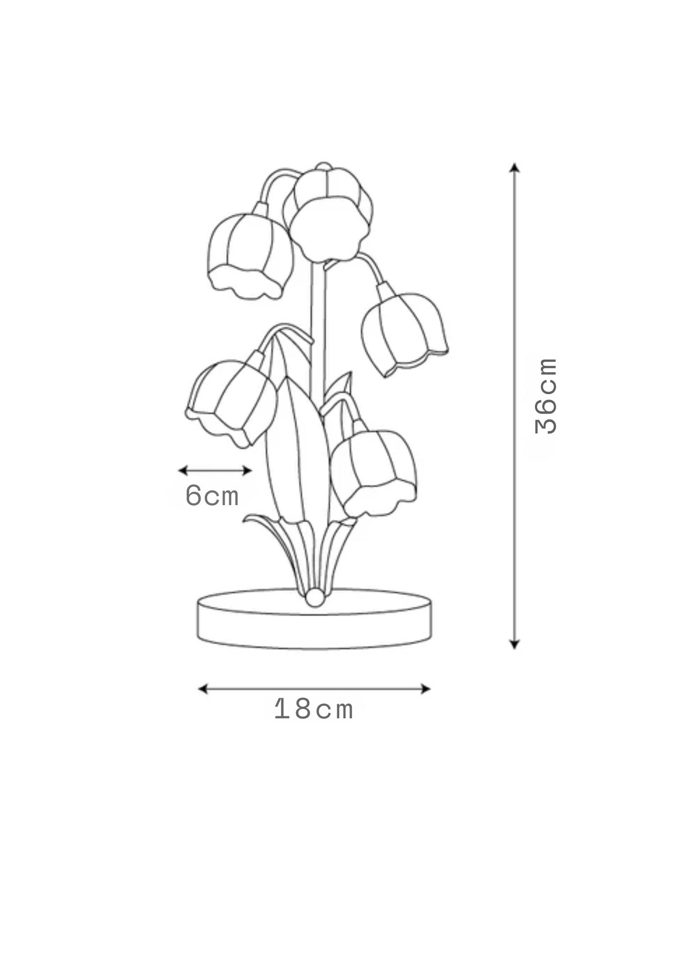 Lampa stołowa z Motywem Kwiatu