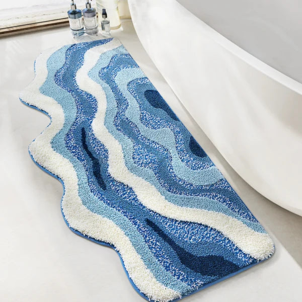 Antypoślizgowa Mata Łazienkowa Ocean Waves