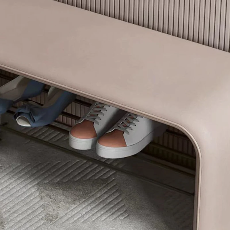 Nowoczesna ławka na buty z 2-poziomową półką
