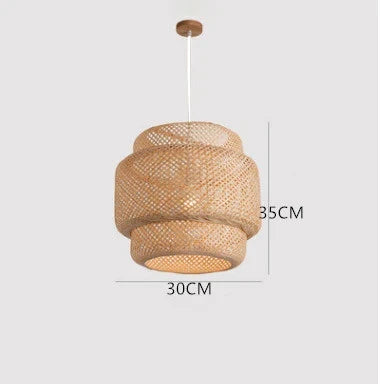 Bambusowy Żyrandol 30cm | Ręcznie Tkany | 1.5kg | Idealny Do Salonów I Sypialni 6