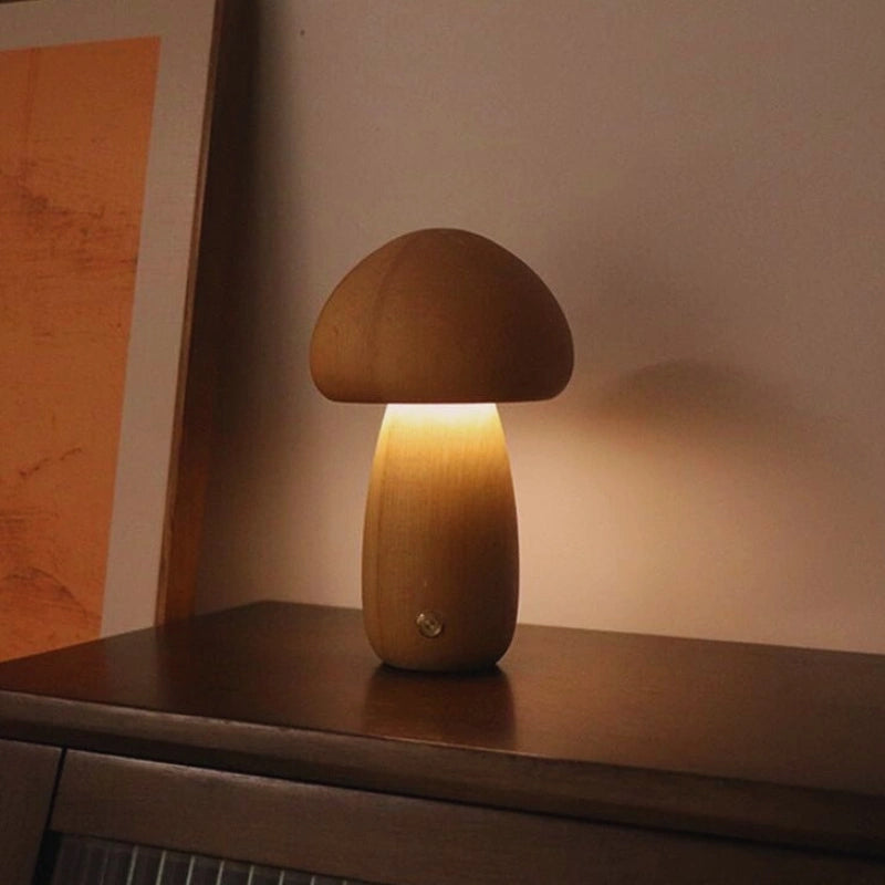 Drewniana Lampa Stołowa Bezprzewodowa | Ładowanie USB, 0.5 kg 10
