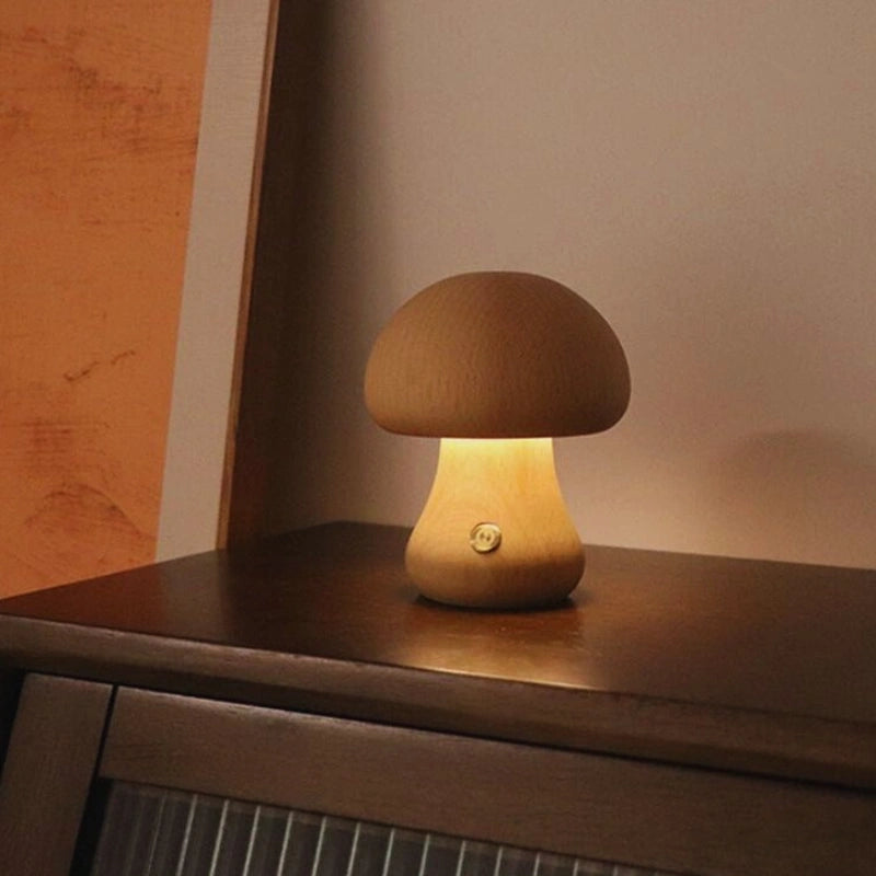 Drewniana Lampa Stołowa Bezprzewodowa | Ładowanie USB, 0.5 kg 6