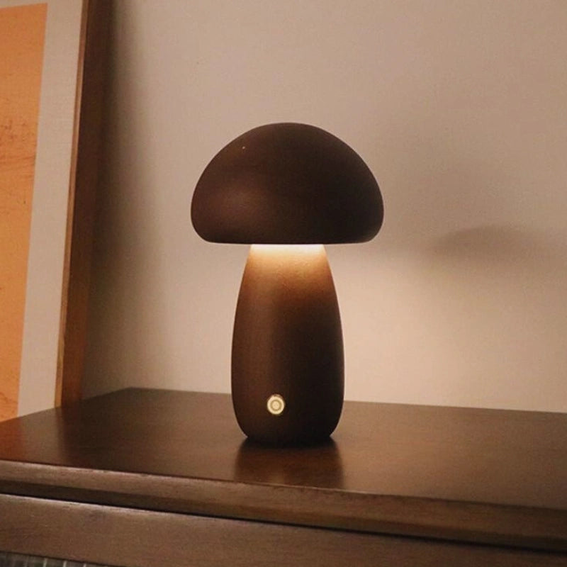 Drewniana Lampa Stołowa Bezprzewodowa | Ładowanie USB, 0.5 kg 9