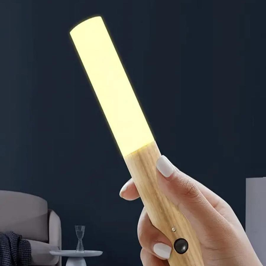 Drewniana lampa ścienna LED z czujnikiem ruchu i podwójnymi czujnikami | Energooszczędne oświetlenie do sypialni i korytarzy 6
