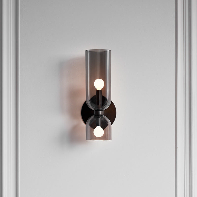 Elegancka Szklana Lampa Ścienna z Podwójnym Wzorem – Kinkiet Ścienny do Sypialni i Salonu 4