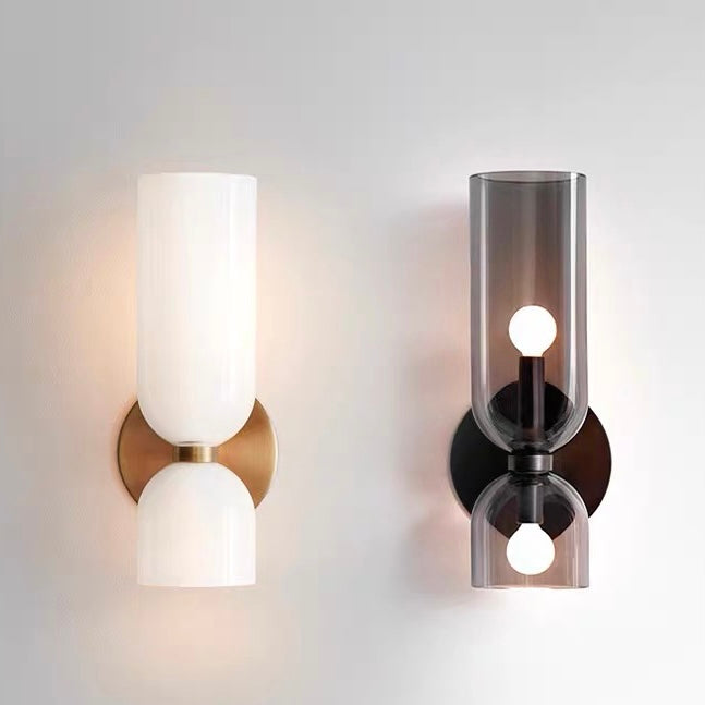 Elegancka Szklana Lampa Ścienna z Podwójnym Wzorem – Kinkiet Ścienny do Sypialni i Salonu 8