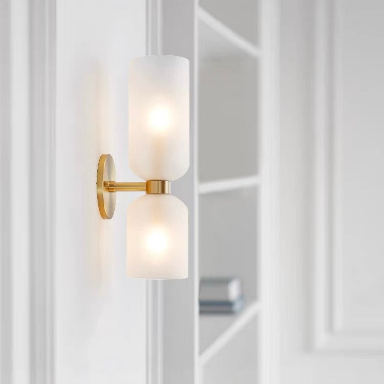 Elegancka Szklana Lampa Ścienna z Podwójnym Wzorem – Kinkiet Ścienny do Sypialni i Salonu 9