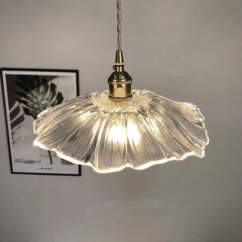 Elegancki Żyrandol Retro Do Jadalni, Szklana Lampa W Kwiatowy Wzór, Regulowana Wysokość 150 cm, Idealny Do Salonu I Pokoju 15