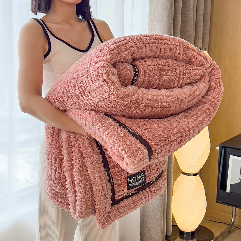 Koc Polarowy Koralowy | Ciepło i Komfort 1,5 kg 7