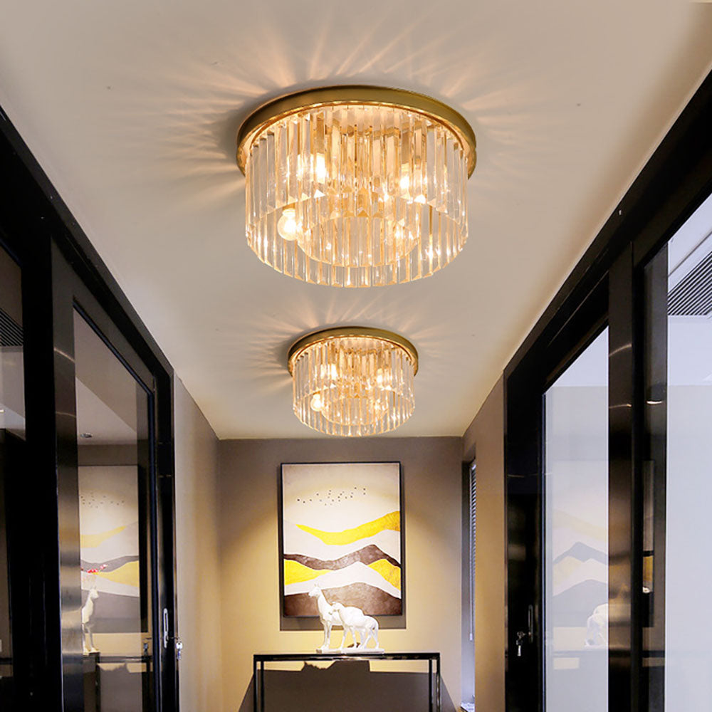 Kryształowa Lampa Sufitowa Natynkowa E14 – Elegancki Design do Salonu i Sypialni, Wysoka Jakość, 4 Źródła Światła 1