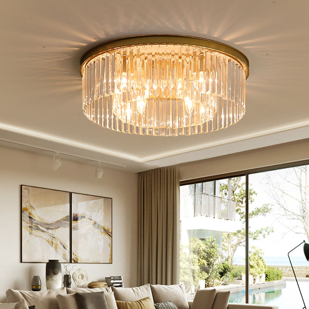 Kryształowa Lampa Sufitowa Natynkowa E14 – Elegancki Design do Salonu i Sypialni, Wysoka Jakość, 4 Źródła Światła 2