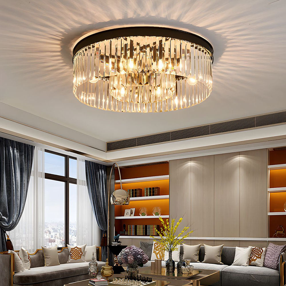 Kryształowa Lampa Sufitowa Natynkowa E14 – Elegancki Design do Salonu i Sypialni, Wysoka Jakość, 4 Źródła Światła 3
