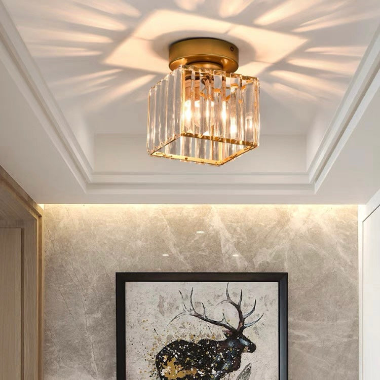 Kryształowa Lampa Sufitowa z Mosiężną Oprawą do Salonów – Elegancka Lampy Sufitowe Wiszące do Nowoczesnych Wnętrz 10