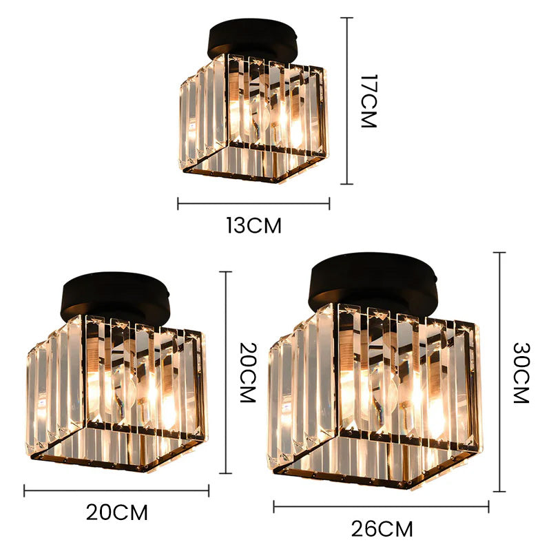 Kryształowa Lampa Sufitowa z Mosiężną Oprawą do Salonów – Elegancka Lampy Sufitowe Wiszące do Nowoczesnych Wnętrz 4
