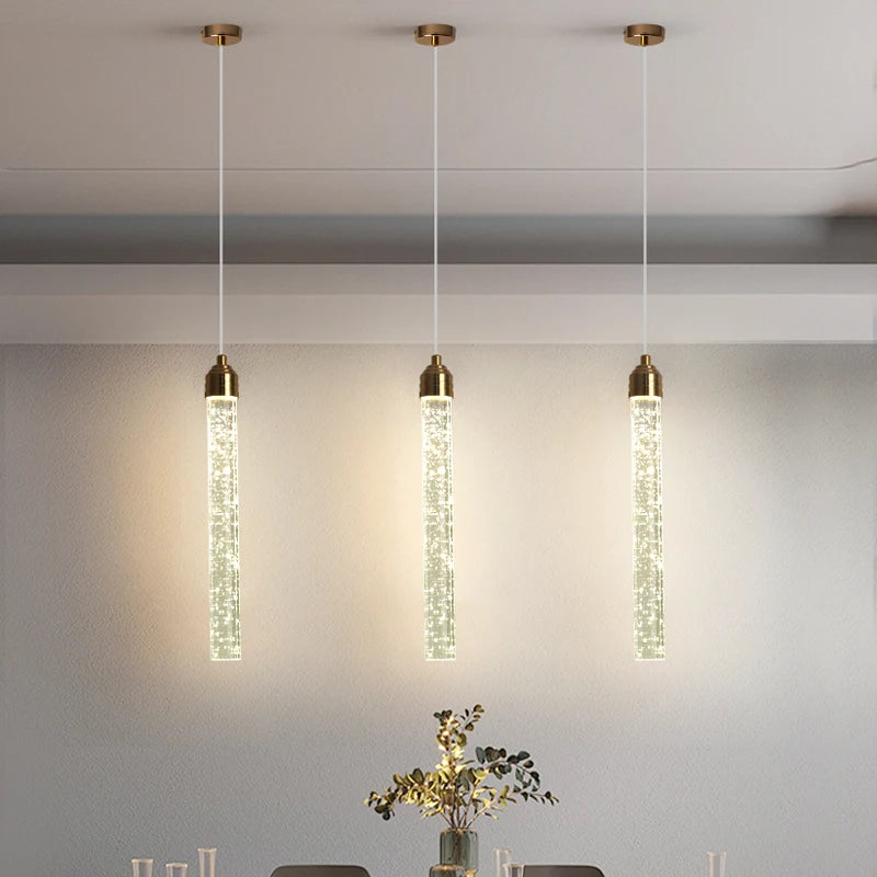 Kryształowa Lampa Wisząca | 12W, Złote Okucia, Do Salonu, 1,5 m 1