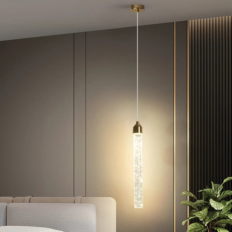 Kryształowa Lampa Wisząca | 12W, Złote Okucia, Do Salonu, 1,5 m 3