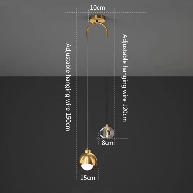 Kryształowa Lampa Wisząca | Minimalistyczny Design 1,5 kg | Idealna Do Salonu 5
