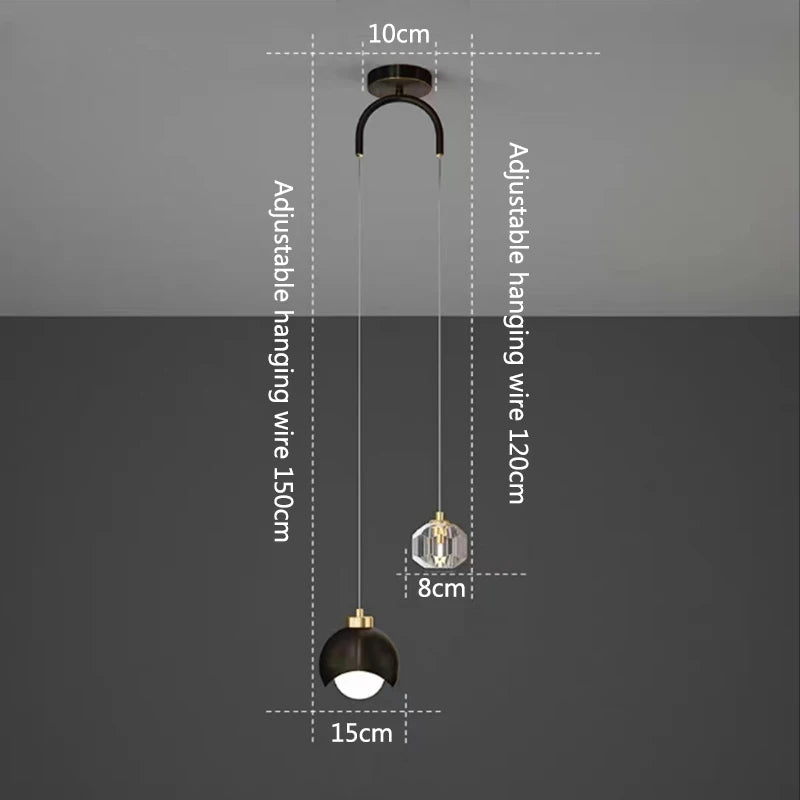 Kryształowa Lampa Wisząca | Minimalistyczny Design 1,5 kg | Idealna Do Salonu 6