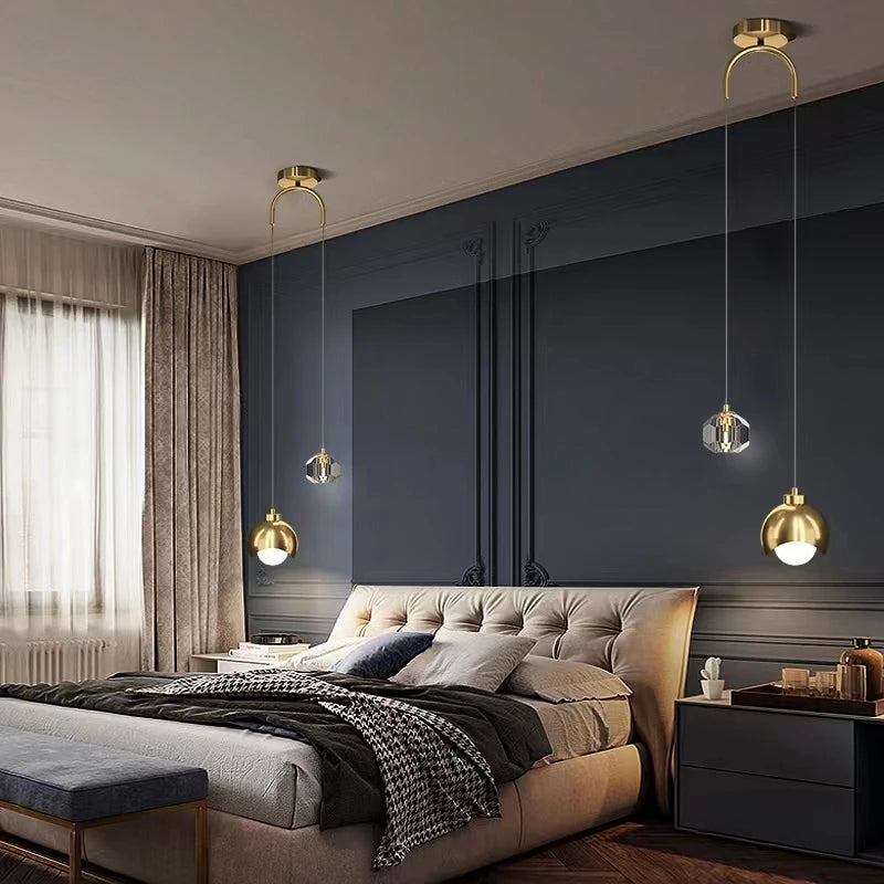 Kryształowa Lampa Wisząca | Nowoczesny Design 2,5 kg - Idealna do Salonu i Sypialni 2