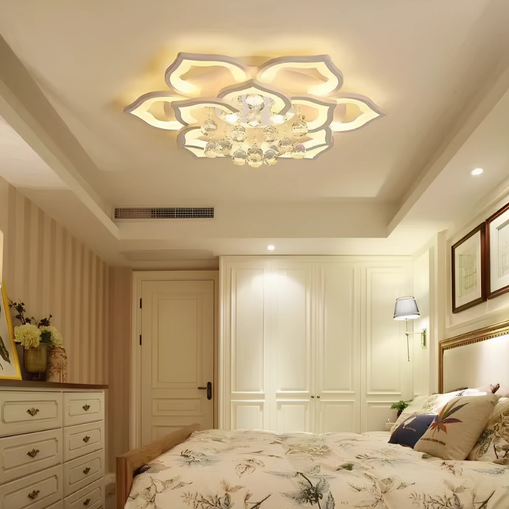 Kryształowy Żyrandol z Pilotem | Luksusowy Żyrandol do Salonów i Sypialni, Regulowane Oświetlenie 5