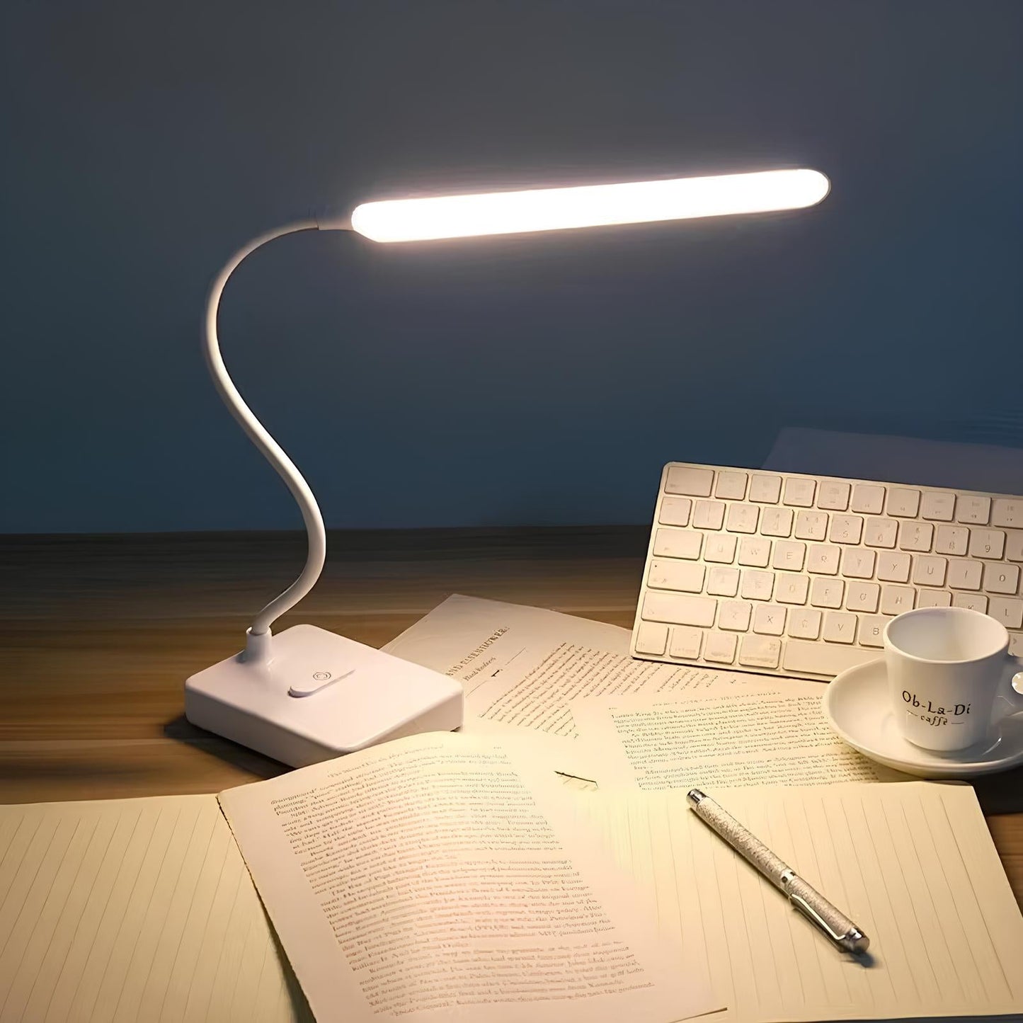 Lampa Biurkowa LED z Elastycznym Ramieniem | Regulowane Kolory, Ściemniacz, USB 2