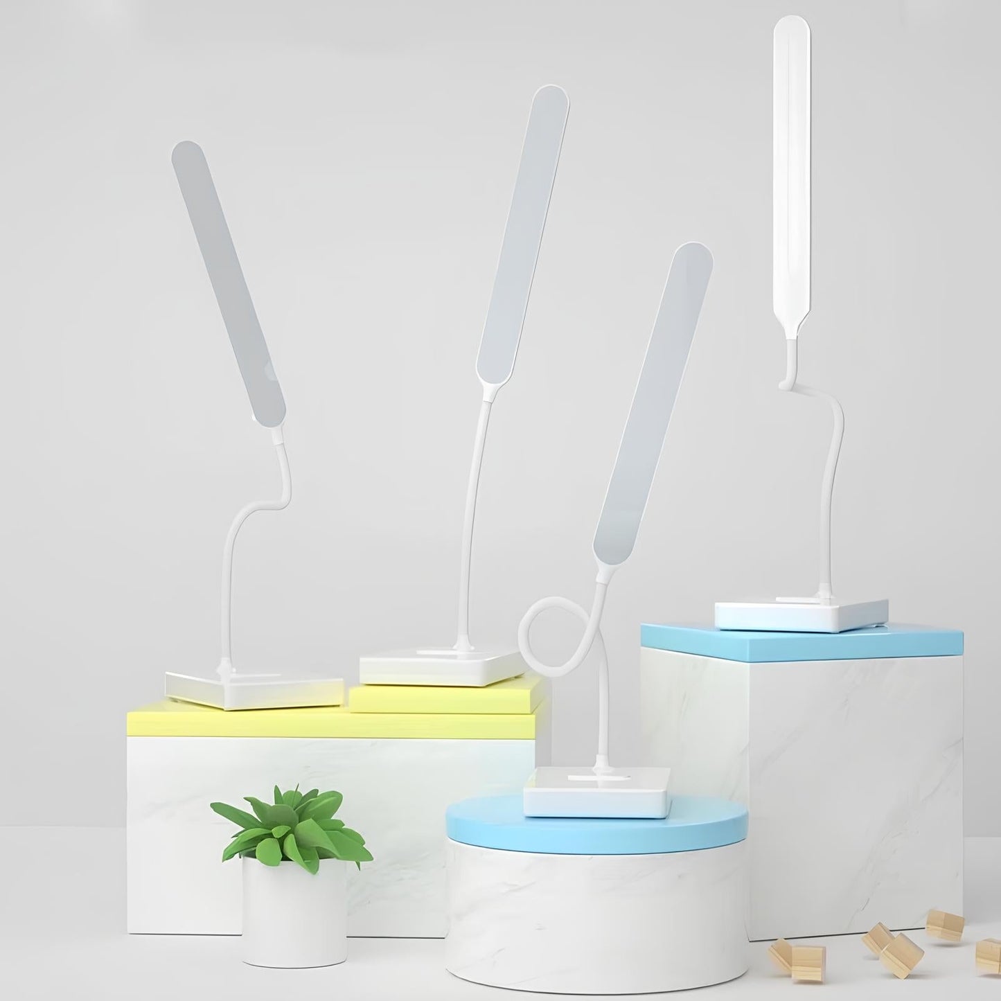 Lampa Biurkowa LED z Elastycznym Ramieniem | Regulowane Kolory, Ściemniacz, USB 3
