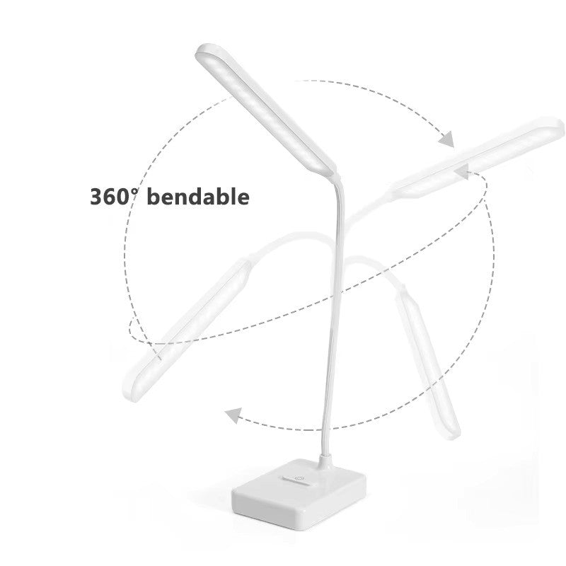 Lampa Biurkowa LED z Elastycznym Ramieniem | Regulowane Kolory, Ściemniacz, USB 7