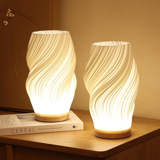 Lampa Dimmable z Drewnianą Podstawą | Nowoczesny Design, Regulowane Oświetlenie USB 1