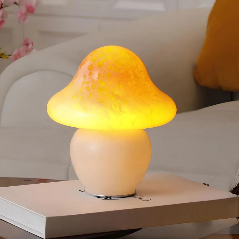 Lampa Grzybowa z Regulacją Jasności | Szklana Konstrukcja, Zasilanie USB 4