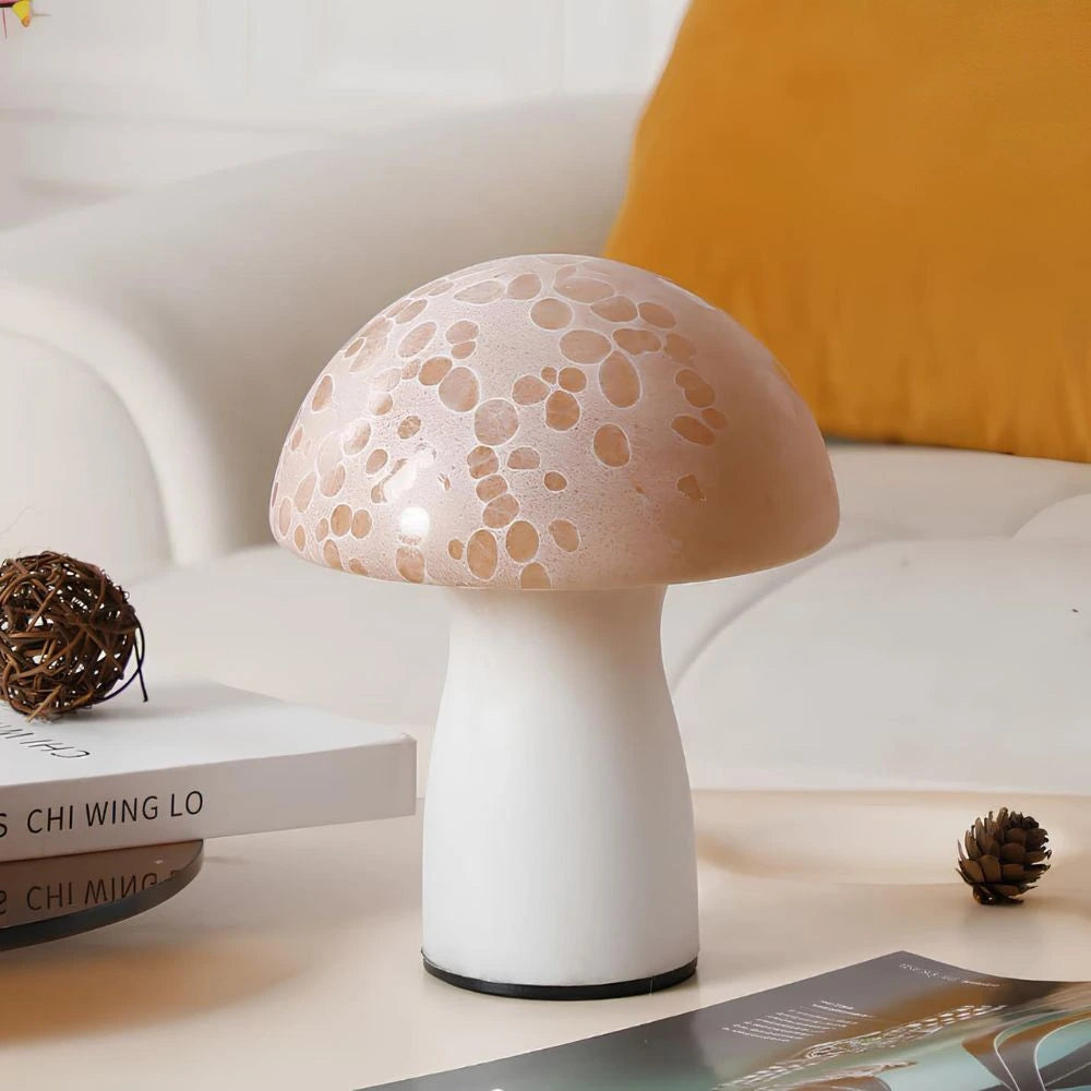 Lampa Grzybowa z Regulacją Jasności | Szklana Konstrukcja, Zasilanie USB 6