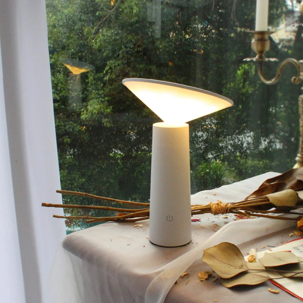 Lampa LED Przenośna z Regulacją Jasności | Minimalistyczna, Obrotowa Głowa 360° 4