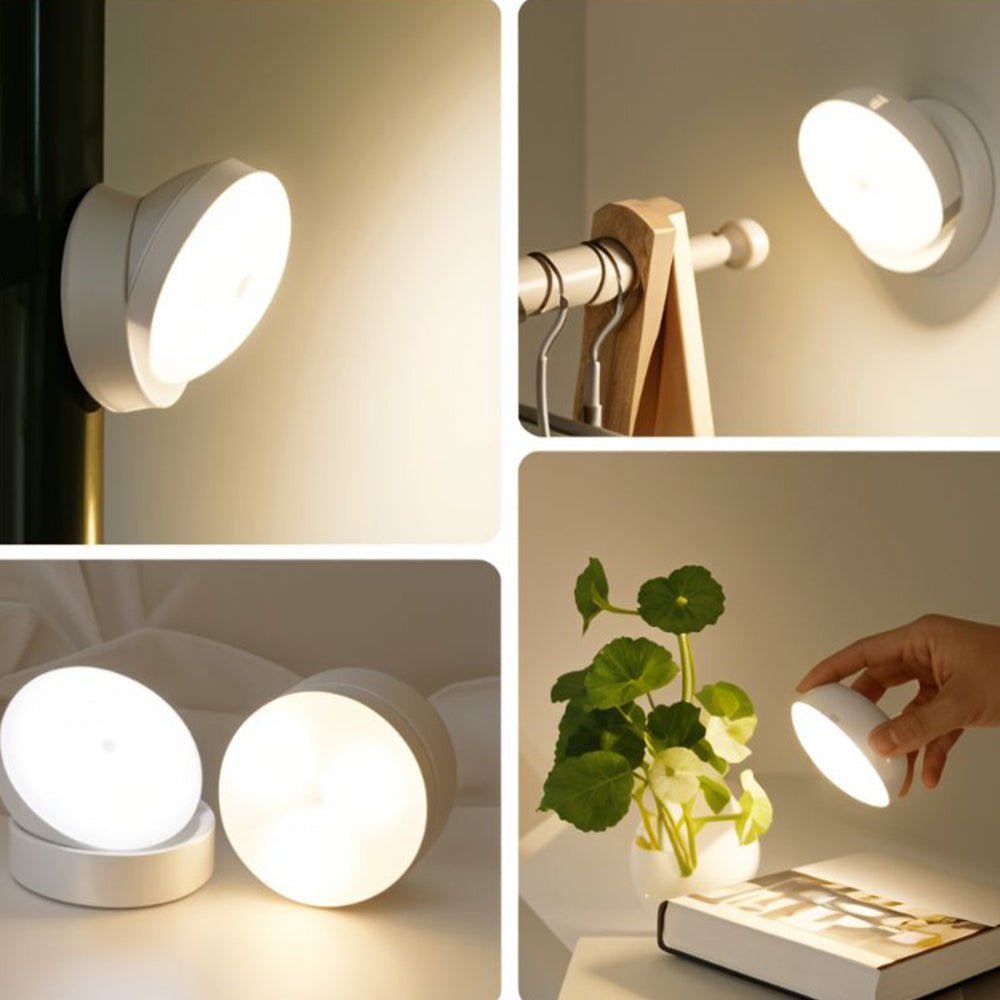 Lampa LED z Czujnikiem Ruchu, Energooszczędna Lampa Ścienna z Obrotową Głowicą 360° 1