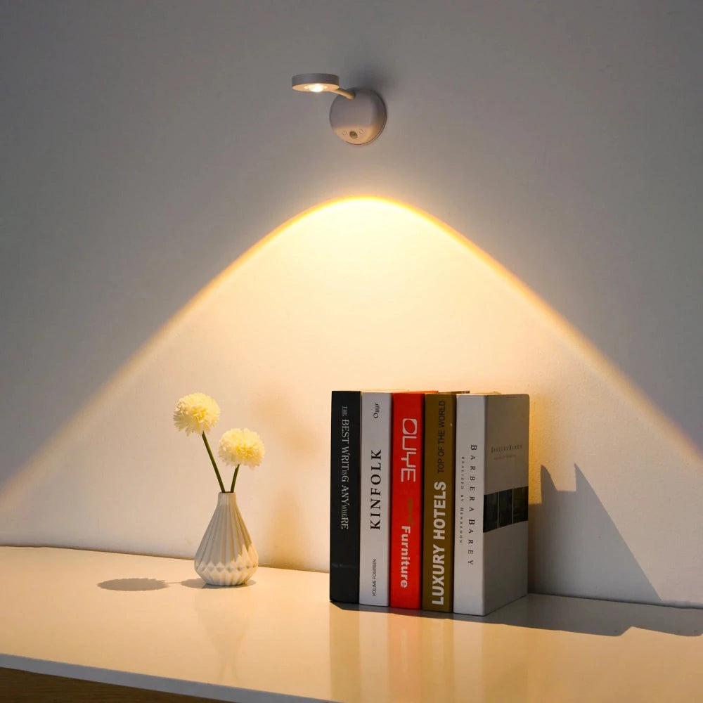 Lampa LED z Czujnikiem Ruchu | 360° Rotacja, Trzy Kolory, Bezprzewodowa Instalacja 6