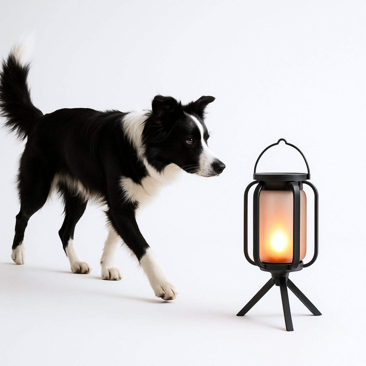 Lampa Ogrodowa Solarna Bezpłomieniowa, Wodoodporne Oświetlenie Zewnętrzne do Ogrodu i Tarasu, Czarna, Ekologiczne Zasilanie Słoneczne 7