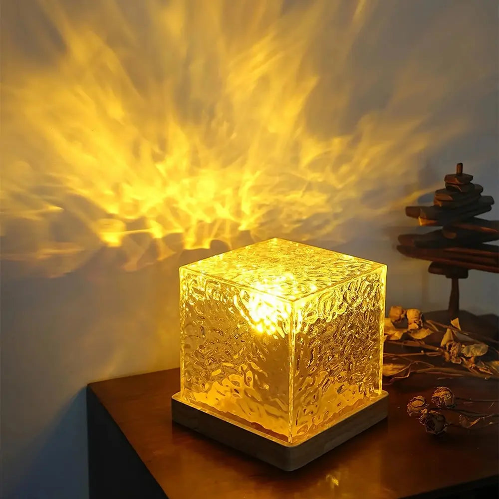 Lampa Ozdobna Aurora z Drewnianą Bazą | 16 Kolorów, Elegancki Design do Wnętrz 6