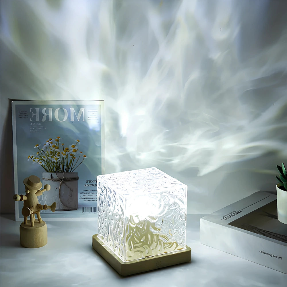 Lampa Ozdobna Aurora z Drewnianą Bazą | 16 Kolorów, Elegancki Design do Wnętrz 7