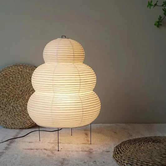 Lampa Podłogowa Hikari Washi z Papieru Ryżowego – Sferyczna, Ciepłe Światło, E27, 40 cm x 60 cm 0