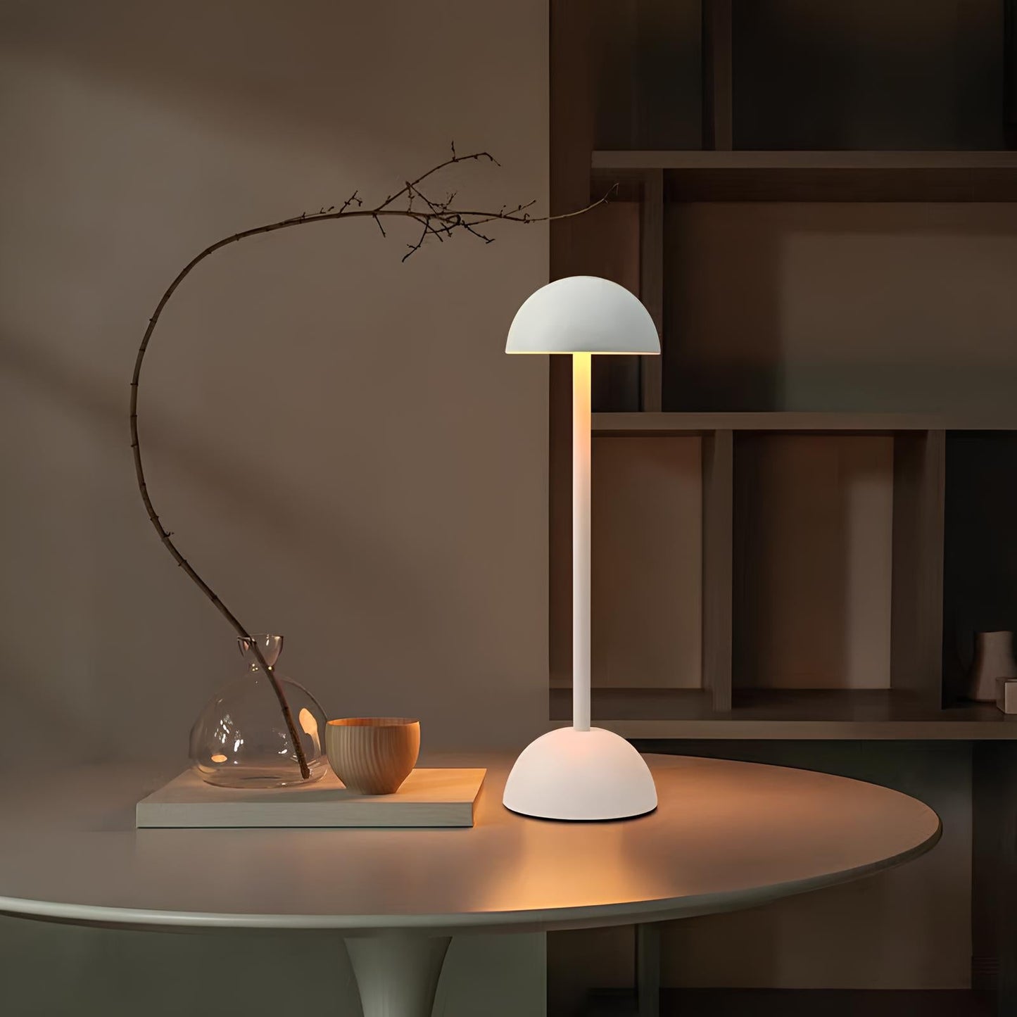 Lampa Stołowa Bezprzewodowa w Stylu Nordyckim | Minimalistyczny Design, Ładowana przez USB-C 7