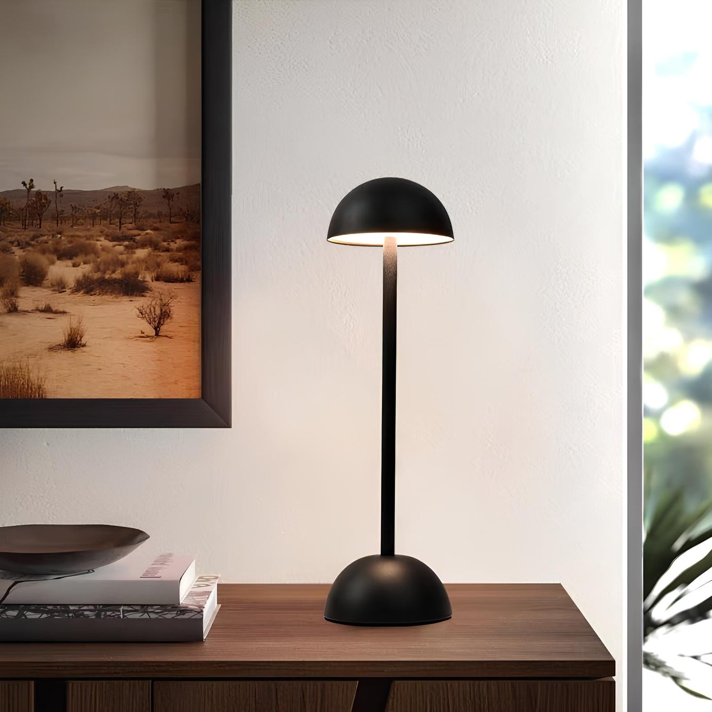 Lampa Stołowa Bezprzewodowa w Stylu Nordyckim | Minimalistyczny Design, Ładowana przez USB-C 8
