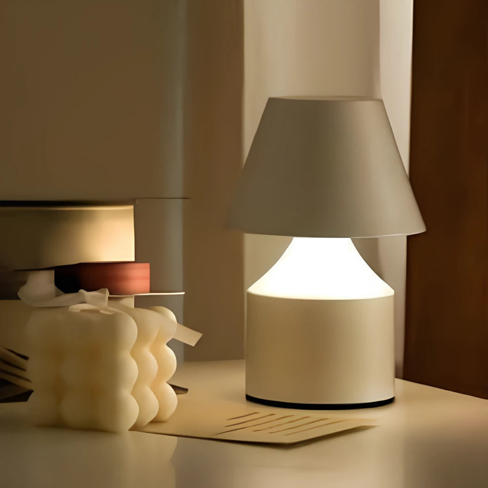 Lampa Stołowa Bezprzewodowa z Regulacją Jasności | Nowoczesny Design, Czarna Lampka Nocna 1