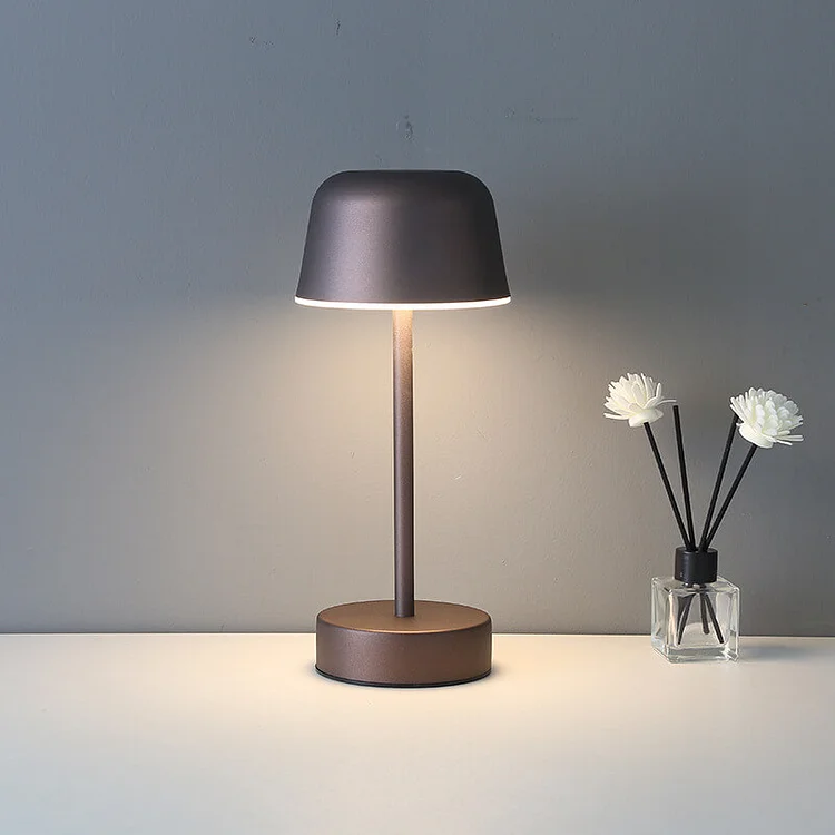 Lampa Stołowa Bezprzewodowa z Regulowanym Światłem | Elegancka Metalowa, Kompaktowa Lampka Nocna do Salonów 8