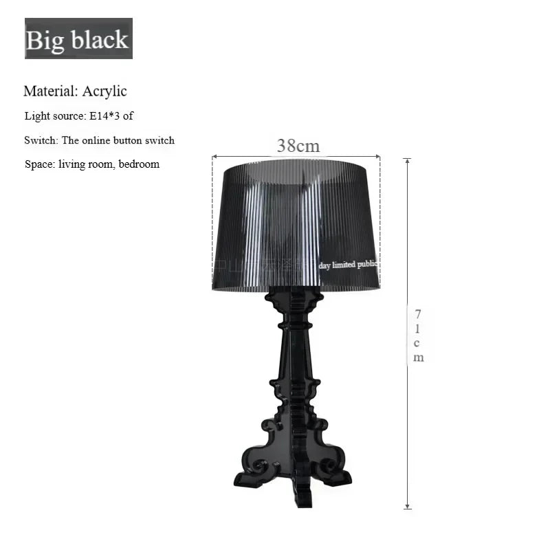 Lampa Stołowa Ghost | Przezroczysta, Nowoczesna, 1,5 kg 7