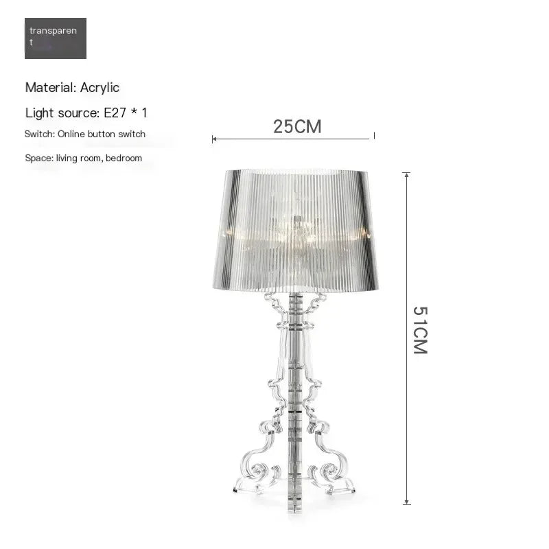 Lampa Stołowa Ghost | Przezroczysta, Nowoczesna, 1,5 kg 8