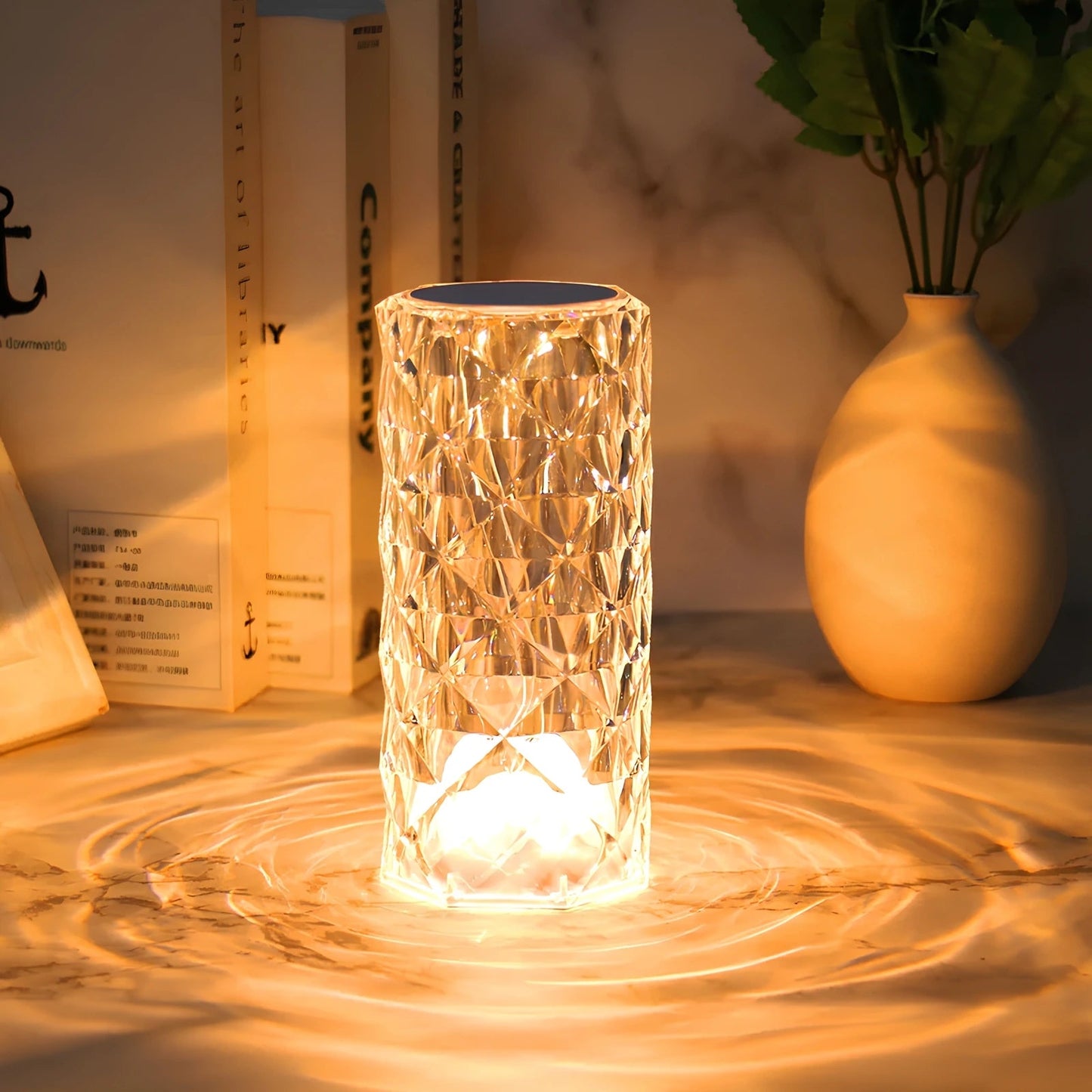 Lampa Stołowa Kryształowa Bezprzewodowa z Dotykowym Sterowaniem | 16 Kolorów, Nowoczesny Design 1
