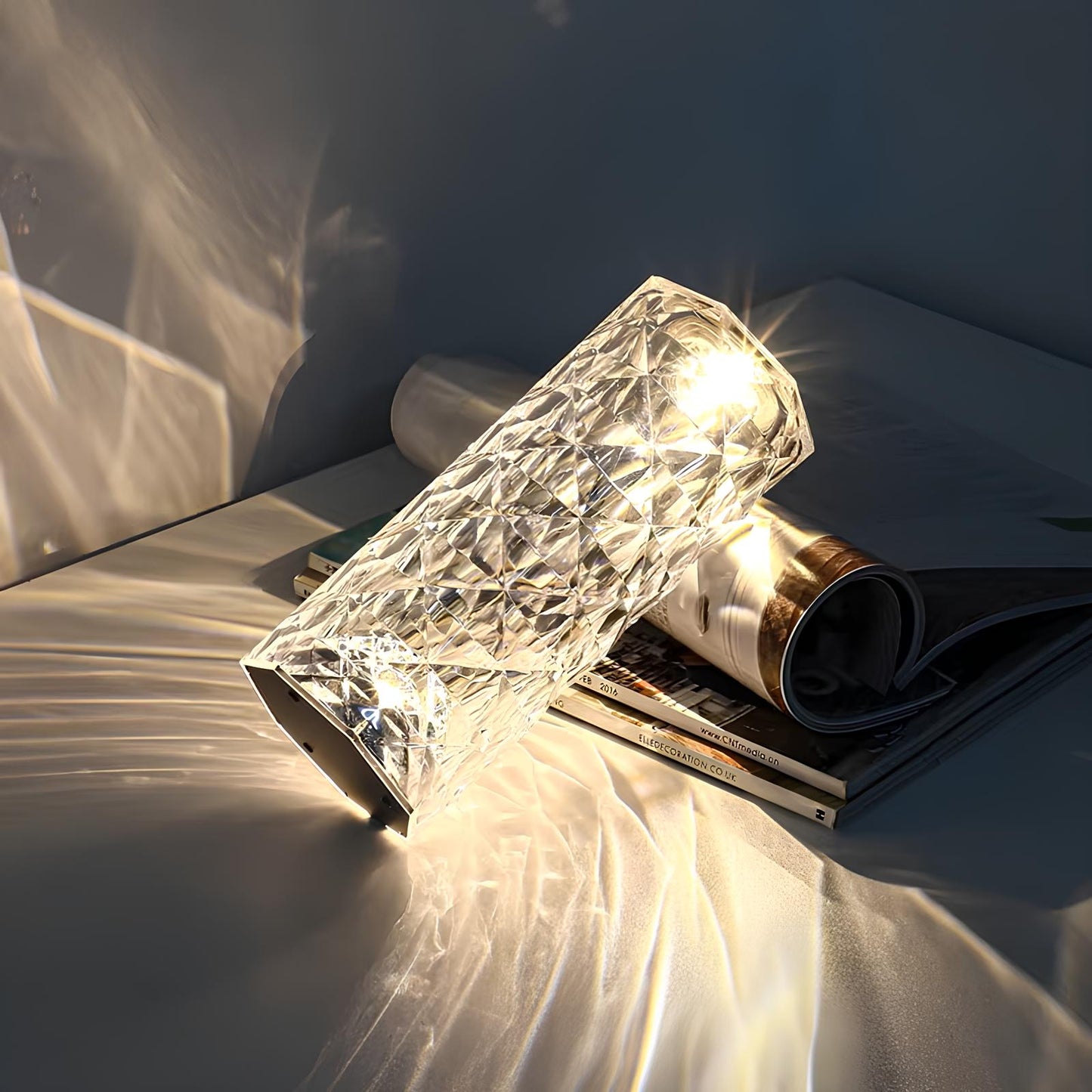 Lampa Stołowa Kryształowa Bezprzewodowa z Dotykowym Sterowaniem | 16 Kolorów, Nowoczesny Design 2