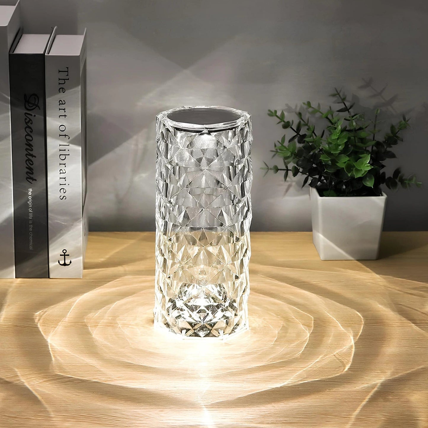 Lampa Stołowa Kryształowa Bezprzewodowa z Dotykowym Sterowaniem | 16 Kolorów, Nowoczesny Design 6