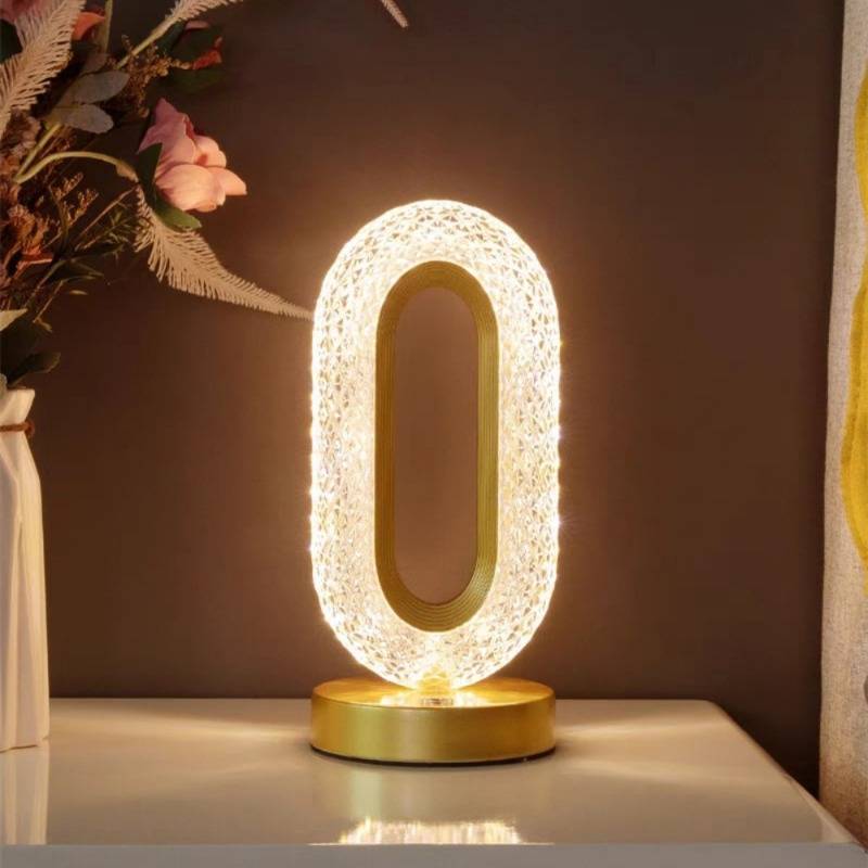 Lampa Stołowa Kryształowa z Regulowanym Oświetleniem | 3 Tryby Światła, Ładowanie USB-C 1
