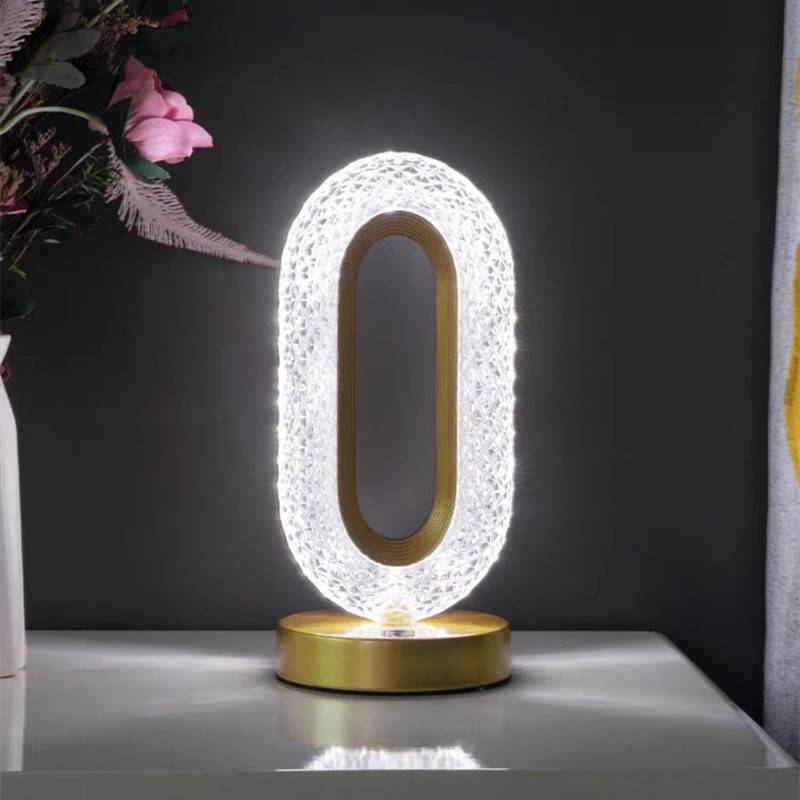 Lampa Stołowa Kryształowa z Regulowanym Oświetleniem | 3 Tryby Światła, Ładowanie USB-C 2
